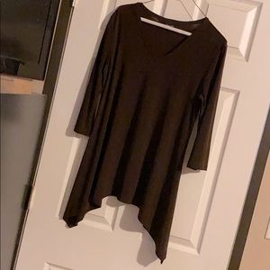 Solid brown Caribe USA Blouse - Small